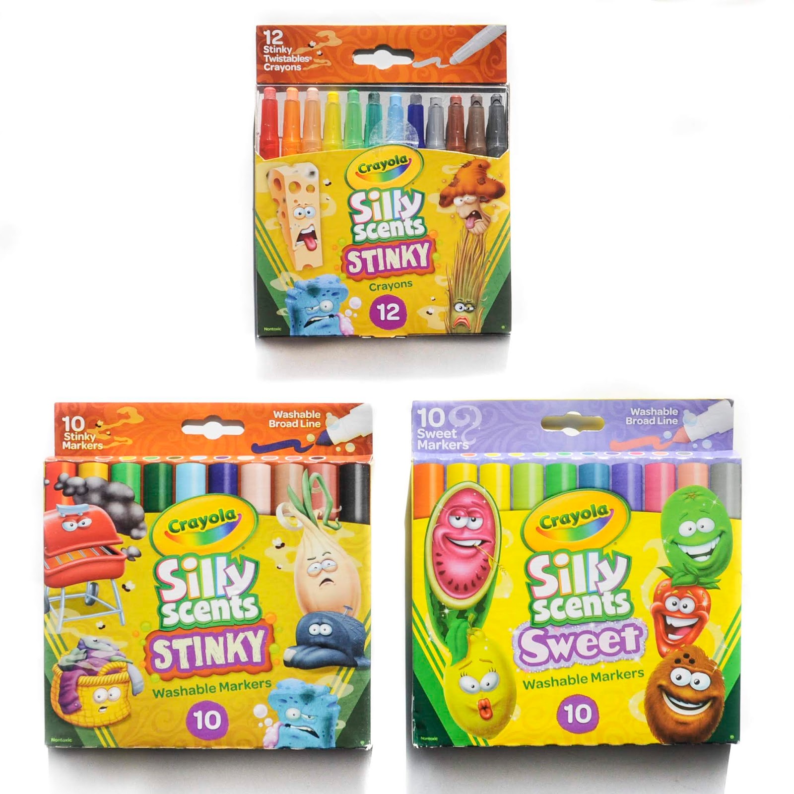 Crayola Stinky and Sweet Silly Scent Markers and Crayons